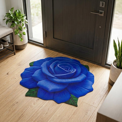 Premium 3D Rose Flower Floor Mat & Wall Decor | Luxury Welcome Mat (60x60cm)