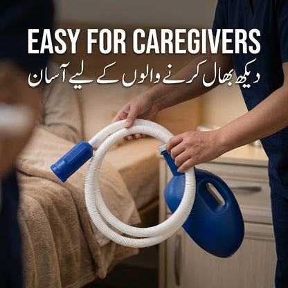 Portable Urine Bottle for Men with Flexible Tube for Senior Care & Travel