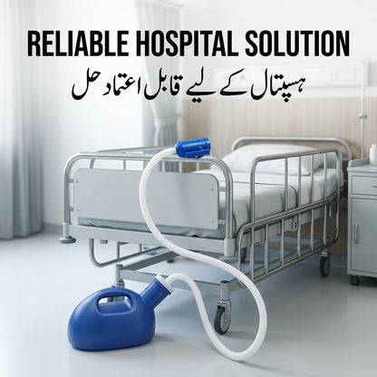 Portable Urine Bottle for Men with Flexible Tube for Senior Care & Travel