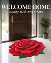 Premium 3D Rose Flower Floor Mat & Wall Decor | Luxury Welcome Mat (60x60cm)