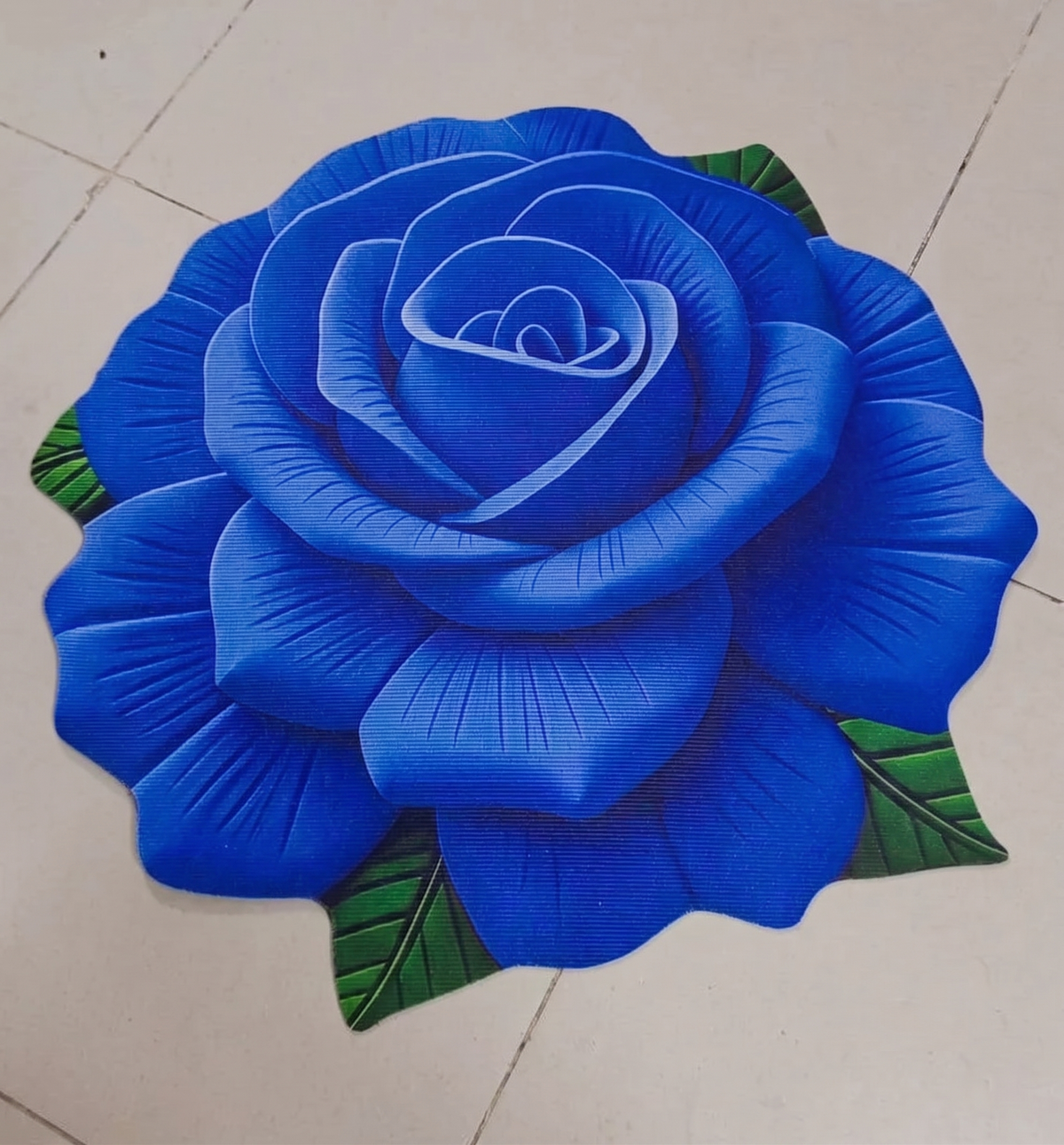 Premium 3D Rose Flower Floor Mat & Wall Decor | Luxury Welcome Mat (60x60cm)